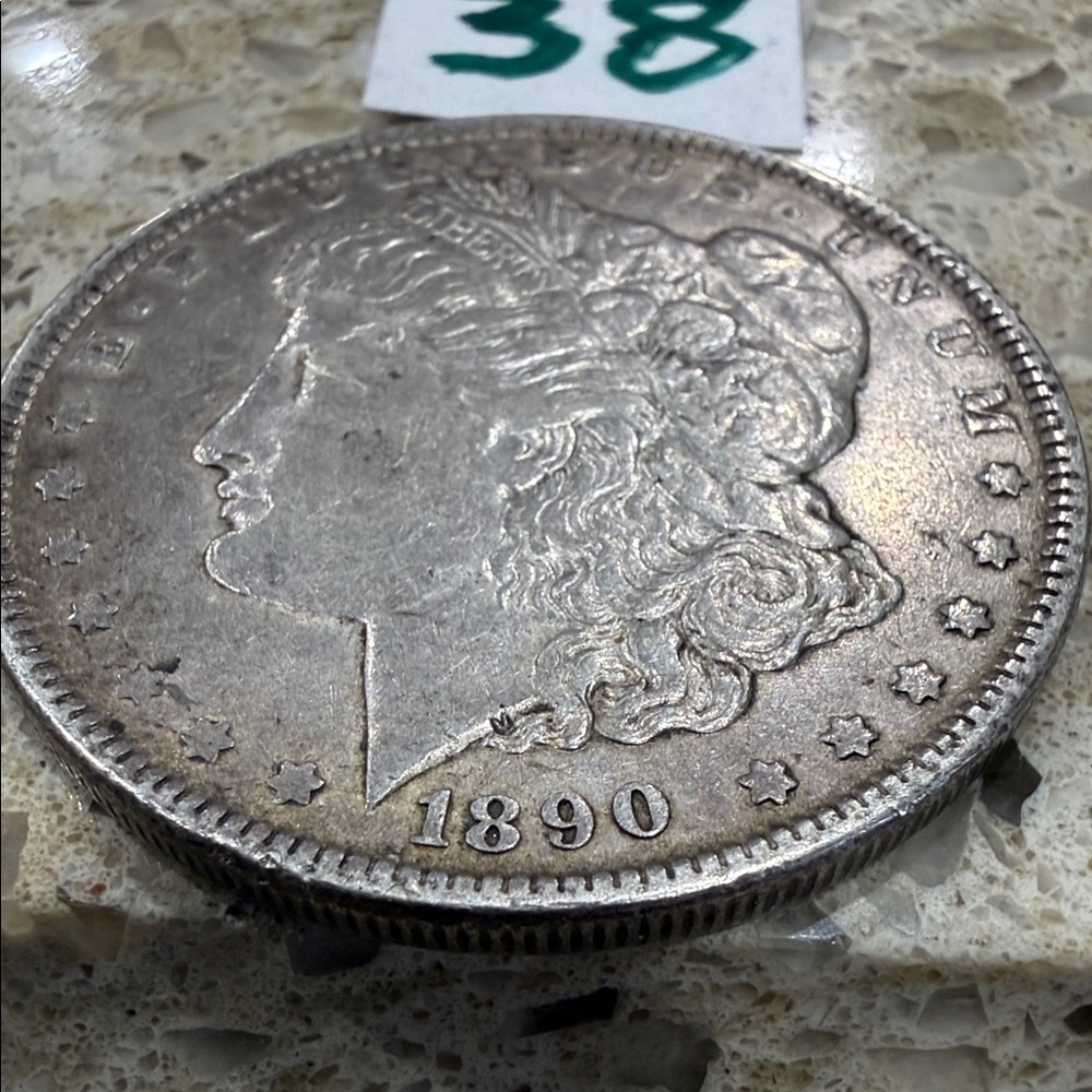 #38 - 1890 Morgan Silver Dollar - Obverse View